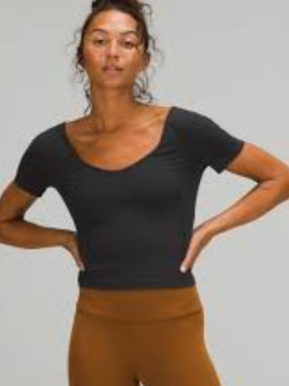 lululemon Align™ T-Shirt in Black Scoop Neck Women's Top cropped 6